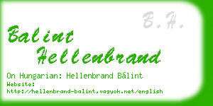 balint hellenbrand business card